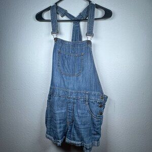 Express Denim Overall Shorts